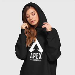 Женское худи-платье Apex Legends, цвет: черный — фото 2