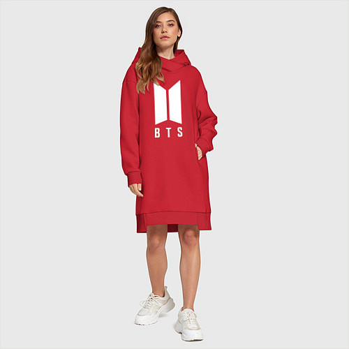 Женская толстовка-платье BTS SUGA / Красный – фото 4