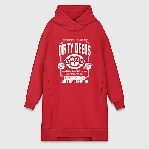 Женская толстовка-платье AC/DC: Dirty Deeds / Красный – фото 1