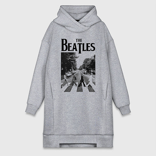 Женская толстовка-платье The Beatles: Mono Abbey Road / Меланж – фото 1