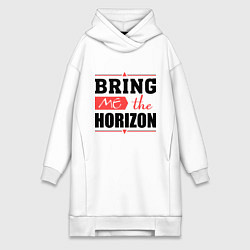 Женское худи-платье Bring me the horizon, цвет: белый