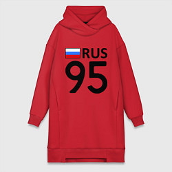 Женское худи-платье RUS 95, цвет: красный