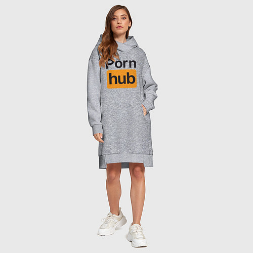 Женская толстовка-платье PornHub / Меланж – фото 4
