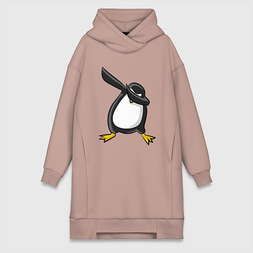 Женская толстовка-платье DAB Pinguin / Пыльно-розовый – фото 1