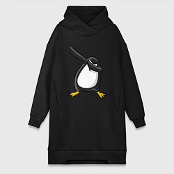 Женское худи-платье DAB Pinguin, цвет: черный