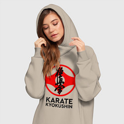 Женское худи-платье Karate Kyokushin, цвет: миндальный — фото 2