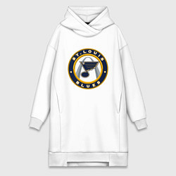 Женское худи-платье St Louis Blues, цвет: белый