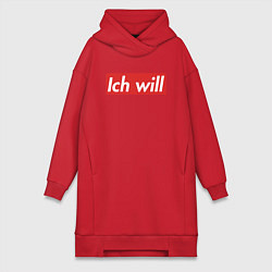 Женское худи-платье Ich will, цвет: красный
