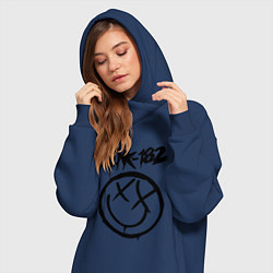 Женское худи-платье BLINK-182, цвет: тёмно-синий — фото 2