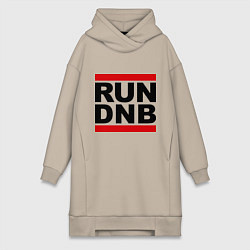 Женское худи-платье RUN DNB, цвет: миндальный