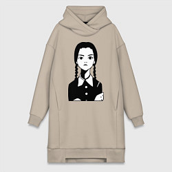 Женская толстовка-платье Wednesday Addams