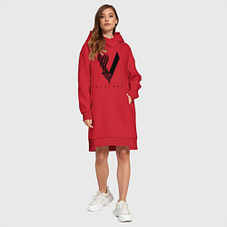 Женское худи-платье VIKINGS, цвет: красный — фото 2
