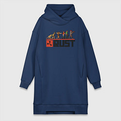 Женское худи-платье Evolution Rust, цвет: тёмно-синий