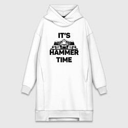 Женское худи-платье It's hammer time, цвет: белый