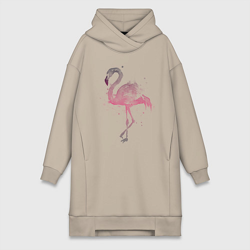 Женская толстовка-платье Flamingo / Миндальный – фото 1