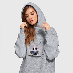 Женское худи-платье Hollow knight Полый рыцарь, цвет: меланж — фото 2