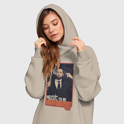 Женское худи-платье Eminem, цвет: миндальный — фото 2