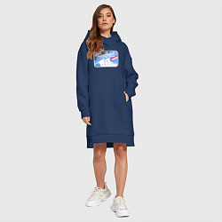 Женское худи-платье Эльбрус 5642, цвет: тёмно-синий — фото 2
