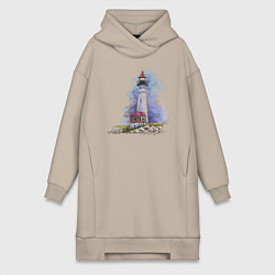 Женская толстовка-платье Crisp Point Lighthouse