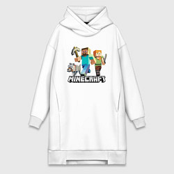 Женское худи-платье MINECRAFT, цвет: белый