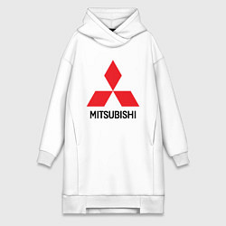 Женское худи-платье MITSUBISHI, цвет: белый