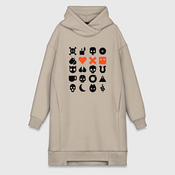 Женская толстовка-платье LOVE DEATH ROBOTS LDR