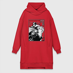 Женское худи-платье Elric, Fullmetal Alchemist, цвет: красный