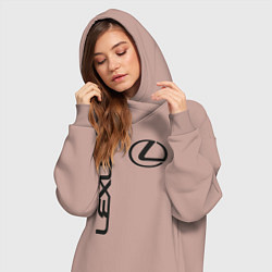 Женское худи-платье LEXUS, цвет: пыльно-розовый — фото 2