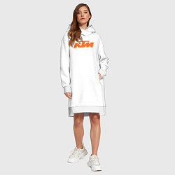 Женское худи-платье КТм Лого, цвет: белый — фото 2