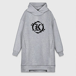 Женское худи-платье Кукрыниксы спина, цвет: меланж