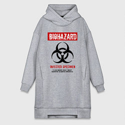 Женское худи-платье Biohazard, цвет: меланж