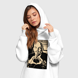 Женское худи-платье Ленин Oko, цвет: белый — фото 2