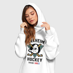 Женское худи-платье ANAHEIM DUCKS, цвет: белый — фото 2