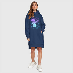 Женское худи-платье Fortnite,Marshmello, цвет: тёмно-синий — фото 2