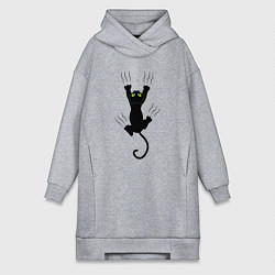 Женская толстовка-платье Кот царапыч