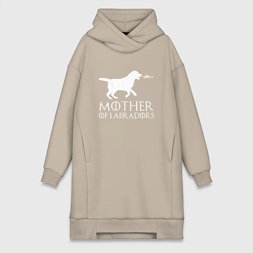 Женская толстовка-платье Мать Лабрадоров / Миндальный – фото 1