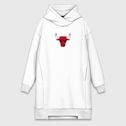 Женское худи-платье CHICAGO BULLS, цвет: белый