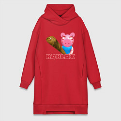 Женское худи-платье Roblox Piggy, цвет: красный