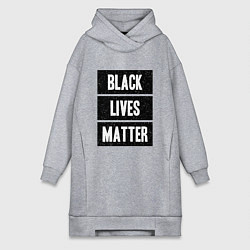 Женское худи-платье Black lives matter Z, цвет: меланж