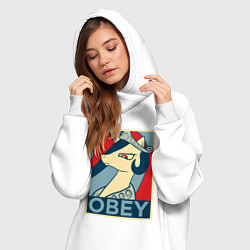 Женское худи-платье Trixie OBEY, цвет: белый — фото 2