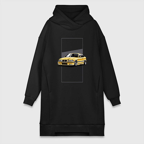 Женская толстовка-платье BMW E36 / Черный – фото 1