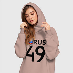 Женское худи-платье RUS 49, цвет: пыльно-розовый — фото 2