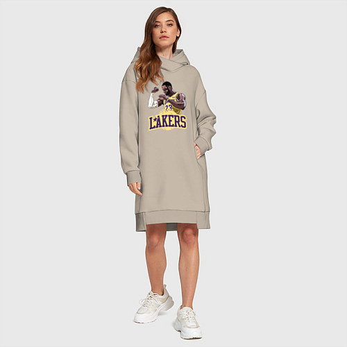 Женская толстовка-платье LeBron - Lakers / Миндальный – фото 4