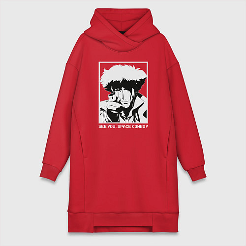 Женская толстовка-платье Увидимся, космический ковбой / Красный – фото 1