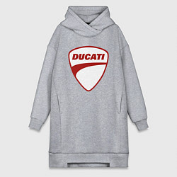 Женская толстовка-платье Ducati Logo Дукати Лого Z