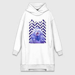 Женское худи-платье Твин пикс, цвет: белый
