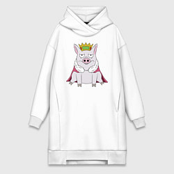 Женское худи-платье Король, цвет: белый