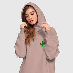 Женское худи-платье Кактус, цвет: пыльно-розовый — фото 2