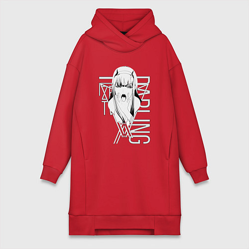 Женская толстовка-платье Zero Two / Красный – фото 1