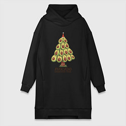 Женская толстовка-платье Avocado Christmas Tree